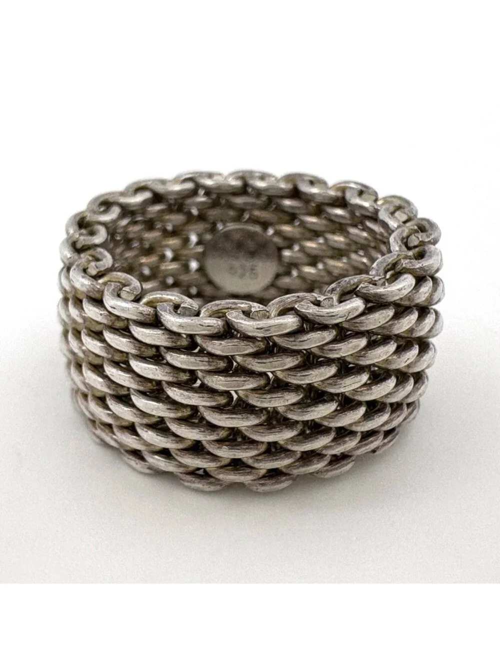 Tiffany & Co Somerset Mesh Ring 925 Sterling Silver